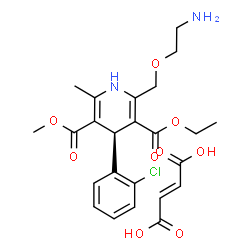 ChemSpider 2D Image | 3-Ethyl 5-methyl (4S)-2-[(2-aminoethoxy)methyl]-4-(2-chlorophenyl)-6-methyl-1,4-dihydro-3,5-pyridinedicarboxylate (2E)-2-butenedioate (1:1) | C24H29ClN2O9