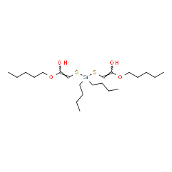 ChemSpider 2D Image | (7E,12E)-10,10-Dibutyl-6,14-dioxa-9,11-dithia-10-stannanonadeca-7,12-diene-7,13-diol | C22H44O4S2Sn