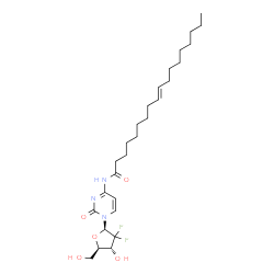 ChemSpider 2D Image | 2'-Deoxy-2',2'-difluoro-N-[(9E)-9-octadecenoyl]cytidine | C27H43F2N3O5