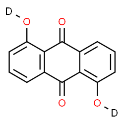 ChemSpider 2D Image | 1,5-Bis[(~2~H)hydroxy]-9,10-anthraquinone | C14H6D2O4
