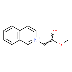 ChemSpider 2D Image | 2-[(E)-2-Hydroxy-2-methoxyvinyl]isoquinolinium | C12H12NO2
