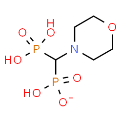 ChemSpider 2D Image | Hydrogen [4-morpholinyl(phosphono)methyl]phosphonate | C5H12NO7P2
