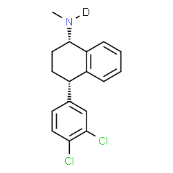 ChemSpider 2D Image | (1S,4S)-4-(3,4-Dichlorophenyl)-N-methyl-1,2,3,4-tetrahydro-1-naphthalen(~2~H)amine | C17H16DCl2N