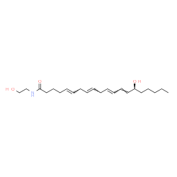 ChemSpider 2D Image | (5E,8E,11E,13E,15S)-15-Hydroxy-N-(2-hydroxyethyl)-5,8,11,13-icosatetraenamide | C22H37NO3