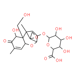 ChemSpider 2D Image | 7,15-Dihydroxy-8-oxo-12,13-epoxytrichothec-9-en-3-yl hexopyranosiduronic acid | C21H28O12
