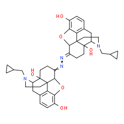 ChemSpider 2D Image | (6E,6'E)-6,6'-[(1E,2E)-1,2-Hydrazinediylidene]bis[17-(cyclopropylmethyl)-4,5-epoxymorphinan-3,14-diol] | C40H46N4O6