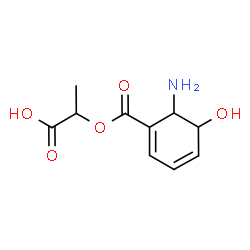 ChemSpider 2D Image | 2-{[(6-Amino-5-hydroxy-1,3-cyclohexadien-1-yl)carbonyl]oxy}propanoic acid | C10H13NO5