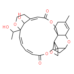 ChemSpider 2D Image | (19'Z,21'E)-27'-Hydroxy-23'-(1-hydroxyethyl)-9',15'-dimethyl-3'H,18'H-spiro[oxirane-2,14'-[4,12,17,24]tetraoxapentacyclo[21.3.1.1~13,16~.0~6,11~.0~6,15~]octacosa[1,9,19,21]tetraene]-3',18'-dione | C29H36O9
