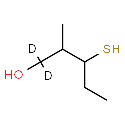 ChemSpider 2D Image | 2-Methyl-3-sulfanyl-1-(1,1-~2~H_2_)pentanol | C6H12D2OS