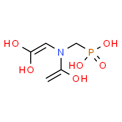 ChemSpider 2D Image | {[(2,2-Dihydroxyvinyl)(1-hydroxyvinyl)amino]methyl}phosphonic acid | C5H10NO6P