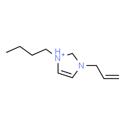 ChemSpider 2D Image | 3-Allyl-1-butyl-2,3-dihydro-1H-imidazol-1-ium | C10H19N2