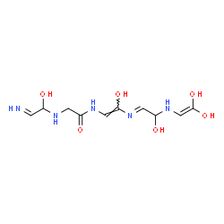 ChemSpider 2D Image | N-{(Z)-2-[(E)-{2-[(2,2-Dihydroxyvinyl)amino]-2-hydroxyethylidene}amino]-2-hydroxyvinyl}-N~2~-(1-hydroxy-2-iminoethyl)glycinamide | C10H17N5O6