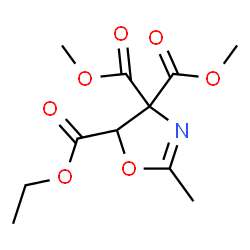 ChemSpider 2D Image | 5-Ethyl 4,4-dimethyl 2-methyl-1,3-oxazole-4,4,5(5H)-tricarboxylate | C11H15NO7