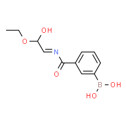 ChemSpider 2D Image | (3-{[(1E)-2-Ethoxy-2-hydroxyethylidene]carbamoyl}phenyl)boronic acid | C11H14BNO5