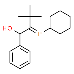 ChemSpider 2D Image | (2E)-2-(Cyclohexylphosphinidene)-3,3-dimethyl-1-phenyl-1-butanol | C18H27OP