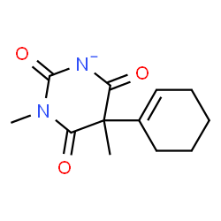 ChemSpider 2D Image | 5-(1-Cyclohexen-1-yl)-3,5-dimethyl-2,4,6-trioxotetrahydro-2H-pyrimidin-1-ide | C12H15N2O3
