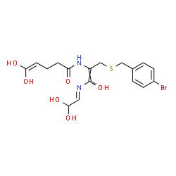 ChemSpider 2D Image | N-{(1E)-3-[(4-Bromobenzyl)sulfanyl]-1-[(E)-(2,2-dihydroxyethylidene)amino]-1-hydroxy-1-propen-2-yl}-5,5-dihydroxy-4-pentenamide | C17H21BrN2O6S