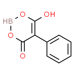 ChemSpider 2D Image | 6-Hydroxy-5-phenyl-4H-1,3,2-dioxaborinin-4-one | C9H7BO4
