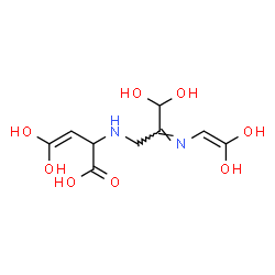 ChemSpider 2D Image | 2-({(2Z)-2-[(2,2-Dihydroxyvinyl)imino]-3,3-dihydroxypropyl}amino)-4,4-dihydroxy-3-butenoic acid | C9H14N2O8