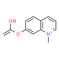 ChemSpider 2D Image | 7-[(1-Hydroxyvinyl)oxy]-1-methylquinolinium | C12H12NO2