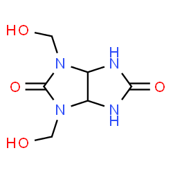 ChemSpider 2D Image | 1,3-Bis(hydroxymethyl)tetrahydroimidazo[4,5-d]imidazole-2,5(1H,3H)-dione | C6H10N4O4