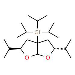 ChemSpider 2D Image | [(2R,5R)-2,5-Diisopropyltetrahydrofuro[2,3-b]furan-3a(6aH)-yl](triisopropyl)silane | C21H42O2Si