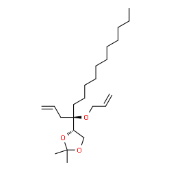 ChemSpider 2D Image | (4S)-4-[(4R)-4-(Allyloxy)-1-pentadecen-4-yl]-2,2-dimethyl-1,3-dioxolane | C23H42O3
