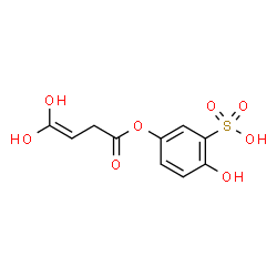 ChemSpider 2D Image | 5-[(4,4-Dihydroxy-3-butenoyl)oxy]-2-hydroxybenzenesulfonic acid | C10H10O8S
