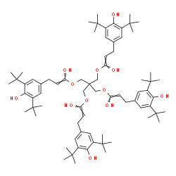 ChemSpider 2D Image | 4-[(2E)-3-Hydroxy-3-{3-({(1E)-1-hydroxy-3-[4-hydroxy-3,5-bis(2-methyl-2-propanyl)phenyl]-1-propen-1-yl}oxy)-2,2-bis[({(1E)-1-hydroxy-3-[4-hydroxy-3,5-bis(2-methyl-2-propanyl)phenyl]-1-propen-1-yl}oxy)
methyl]propoxy}-2-propen-1-yl]-2,6-bis(2-methyl-2-propanyl)phenol | C73H108O12