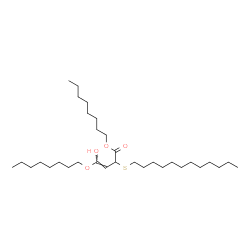 ChemSpider 2D Image | Octyl (3E)-2-(dodecylsulfanyl)-4-hydroxy-4-(octyloxy)-3-butenoate | C32H62O4S
