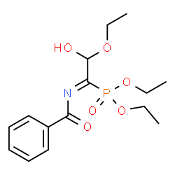 ChemSpider 2D Image | Diethyl [(1Z)-N-benzoyl-2-ethoxy-2-hydroxyethanimidoyl]phosphonate | C15H22NO6P