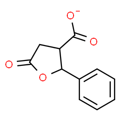 ChemSpider 2D Image | 5-Oxo-2-phenyltetrahydro-3-furancarboxylate | C11H9O4