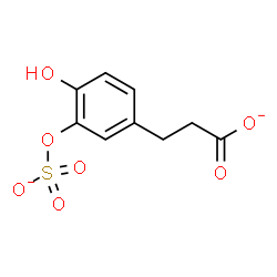 ChemSpider 2D Image | 3-[4-Hydroxy-3-(sulfonatooxy)phenyl]propanoate | C9H8O7S