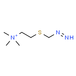 ChemSpider 2D Image | 2-[(Diazenylmethyl)sulfanyl]-N,N,N-trimethylethanaminium | C6H16N3S