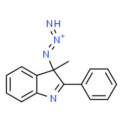 ChemSpider 2D Image | 1-(3-Methyl-2-phenyl-3H-indol-3-yl)-1,2-triazadien-2-ium | C15H13N4