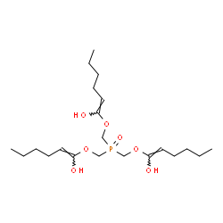 ChemSpider 2D Image | (1E,1'E,1''E)-1,1',1''-[Phosphoryltris(methyleneoxy)]tris(1-hexen-1-ol) | C21H39O7P