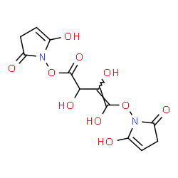 ChemSpider 2D Image | 1,1'-{[(1Z)-1,2,3-Trihydroxy-4-oxo-1-butene-1,4-diyl]bis(oxy)}bis(5-hydroxy-1,3-dihydro-2H-pyrrol-2-one) | C12H12N2O10