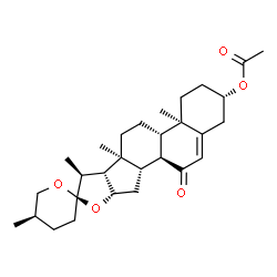 ChemSpider 2D Image | (3beta,25R)-7-Oxospirost-5-en-3-yl acetate | C29H42O5