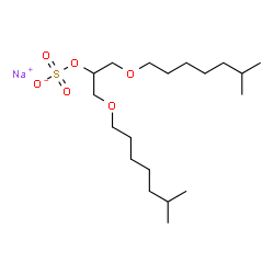 ChemSpider 2D Image | Sodium 1,3-bis[(6-methylheptyl)oxy]-2-propanyl sulfate | C19H39NaO6S