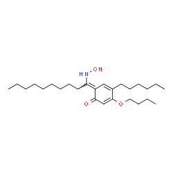 ChemSpider 2D Image | (6E)-3-Butoxy-4-hexyl-6-[1-(hydroxyamino)decylidene]-2,4-cyclohexadien-1-one | C26H45NO3