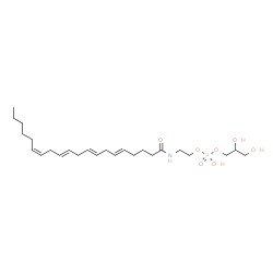 ChemSpider 2D Image | 2,3-Dihydroxypropyl 2-[(5E,8E,11E,14Z)-5,8,11,14-icosatetraenoylamino]ethyl hydrogen phosphate | C25H44NO7P