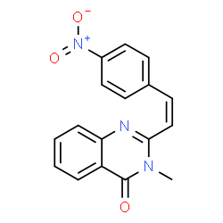 ChemSpider 2D Image | 3-Methyl-2-[(Z)-2-(4-nitrophenyl)vinyl]-4(3H)-quinazolinone | C17H13N3O3
