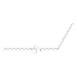 ChemSpider 2D Image | (9Z)-N-[(4E)-1,3-Dihydroxy-4-octadecen-2-yl]-9-tetracosenamide | C42H81NO3