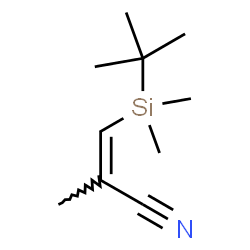 ChemSpider 2D Image | (2Z)-3-[Dimethyl(2-methyl-2-propanyl)silyl]-2-methylacrylonitrile | C10H19NSi
