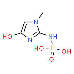 ChemSpider 2D Image | (4-Hydroxy-1-methyl-1H-imidazol-2-yl)phosphoramidic acid | C4H8N3O4P