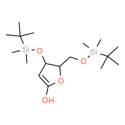 ChemSpider 2D Image | 2-Deoxy-3,5-bis-O-[dimethyl(2-methyl-2-propanyl)silyl]pent-1-enofuranose | C17H36O4Si2