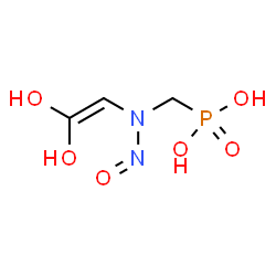 ChemSpider 2D Image | {[(2,2-Dihydroxyvinyl)(nitroso)amino]methyl}phosphonic acid | C3H7N2O6P