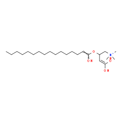 ChemSpider 2D Image | 4,4-Dihydroxy-2-{[(1E)-1-hydroxy-1-hexadecen-1-yl]oxy}-N,N,N-trimethyl-3-buten-1-aminium | C23H46NO4