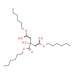 ChemSpider 2D Image | Hexyl (3E)-4-(hexyloxy)-2-[(E)-2-(hexyloxy)-2-hydroxyvinyl]-2,4-dihydroxy-3-butenoate | C24H44O7