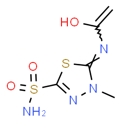 ChemSpider 2D Image | (5Z)-5-[(1-Hydroxyvinyl)imino]-4-methyl-4,5-dihydro-1,3,4-thiadiazole-2-sulfonamide | C5H8N4O3S2